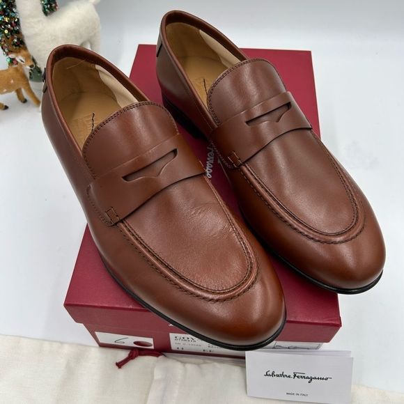 Men’s Salvatore, Ferragamo, Goya soft leather loafers size 11 EE made in Italy - Picture 4 of 9